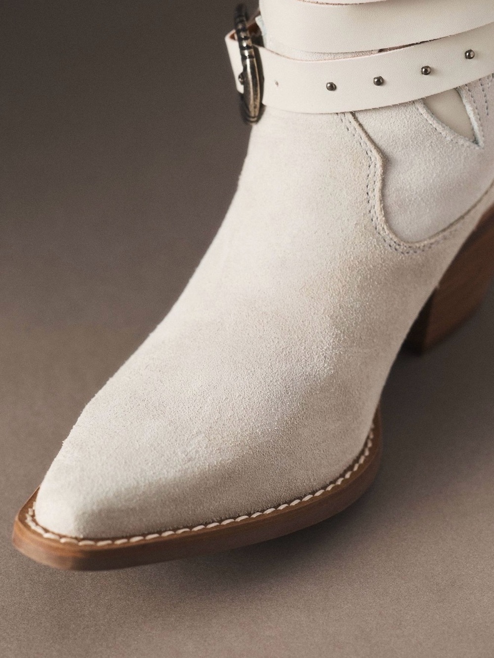 DINGO 1969 Buck Wild Suede and Leather Belted Hardware Shaft Tall Western Boots - Picture 3 of 5